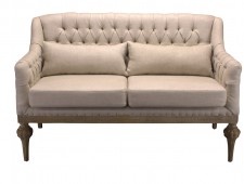 Sofa Didier beige 015 fabric and canvas back